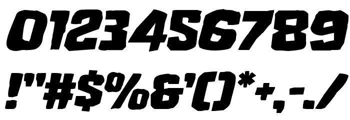 Mister Twisted Expanded Italic Font OTHER CHARS