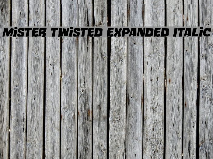 Mister Twisted Expanded Italic Font examples