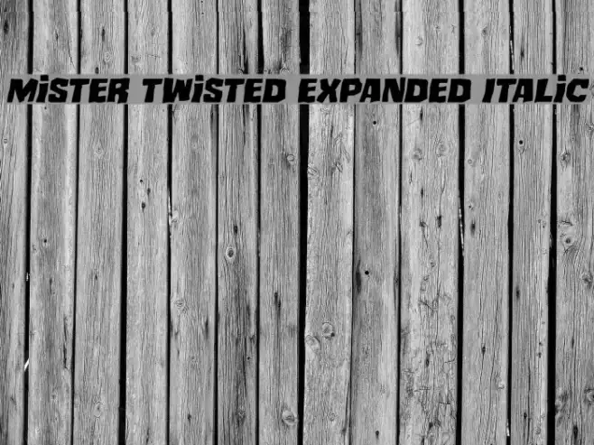 Mister Twisted Expanded Italic Example 1