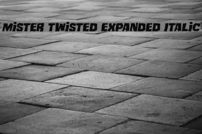 Mister Twisted Expanded Italic Example 2