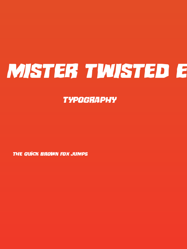Mister Twisted Expanded Italic Poster