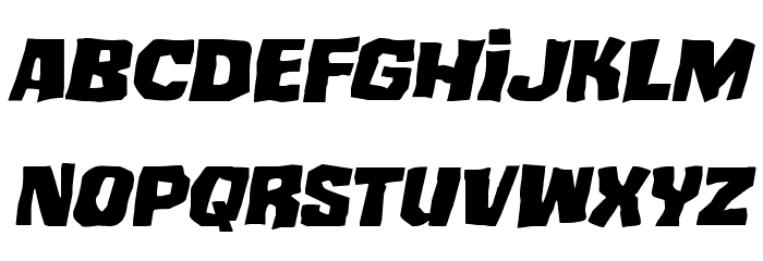 Mister Twisted Expanded Italic Font LOWERCASE