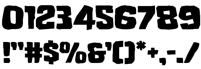 Mister Twisted Expanded Font OTHER CHARS