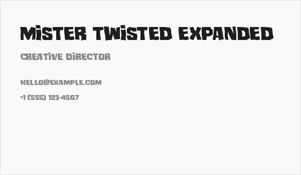 Mister Twisted Expanded Business Card