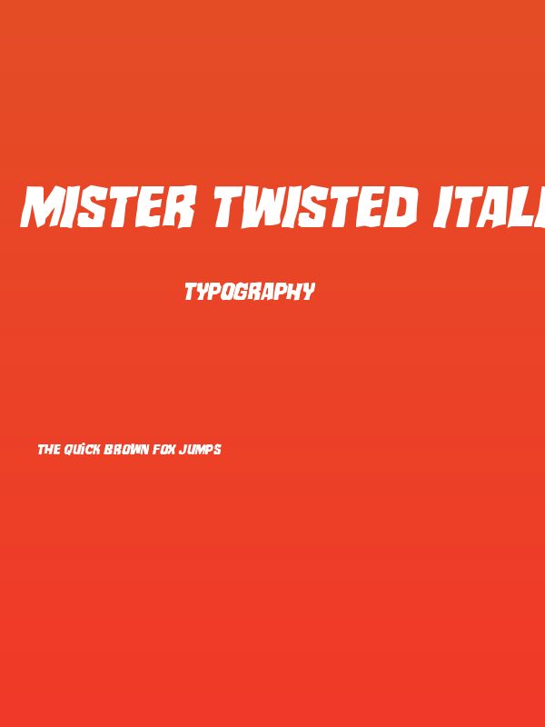 Mister Twisted Italic Poster