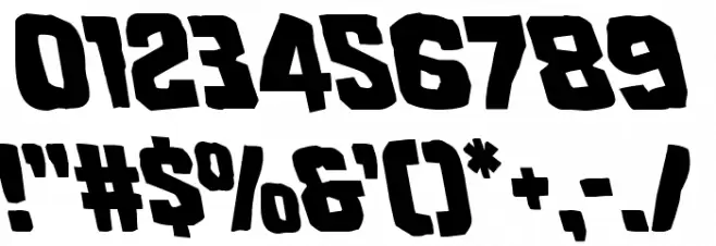 Mister Twisted Leftalic Font OTHER CHARS