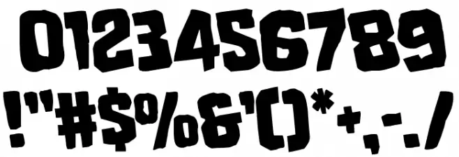 Mister Twisted Rotated Font OTHER CHARS