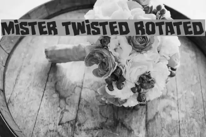 Mister Twisted Rotated Font examples