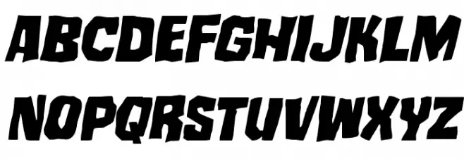 Mister Twisted Staggered Italic Polices MAJUSCULES