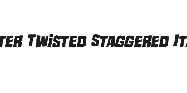 Mister Twisted Staggered Italic Logo