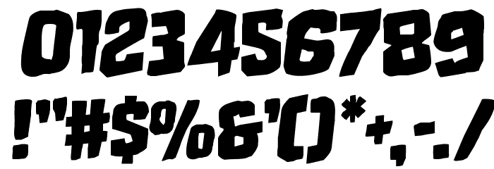 Mister Twisted Staggered Rotalic Font OTHER CHARS