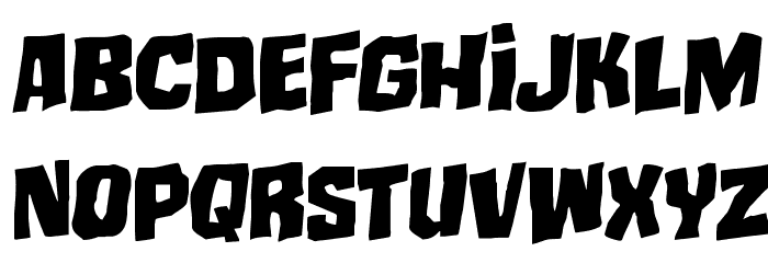 Mister Twisted Staggered Rotalic Font LOWERCASE