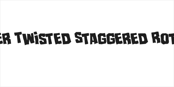 Mister Twisted Staggered Rotated Logo