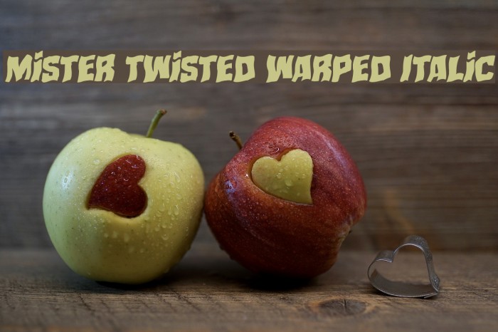 Mister Twisted Warped Italic Example 3
