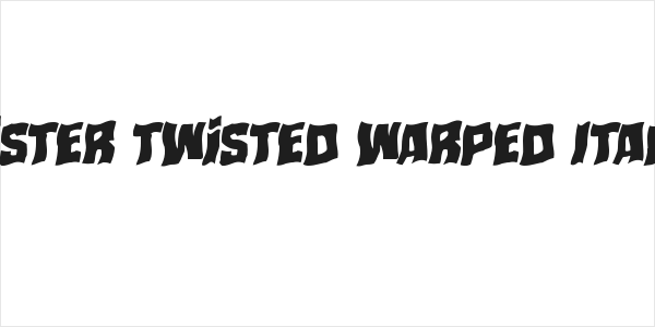 Mister Twisted Warped Italic Logo