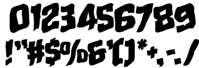 Mister Twisted Warped Rotalic Font OTHER CHARS