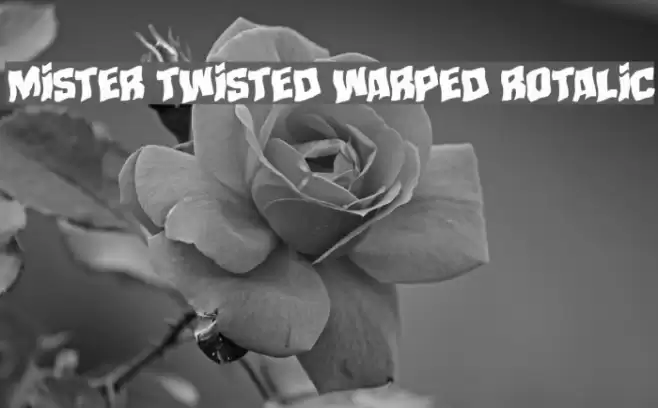 Mister Twisted Warped Rotalic Font examples