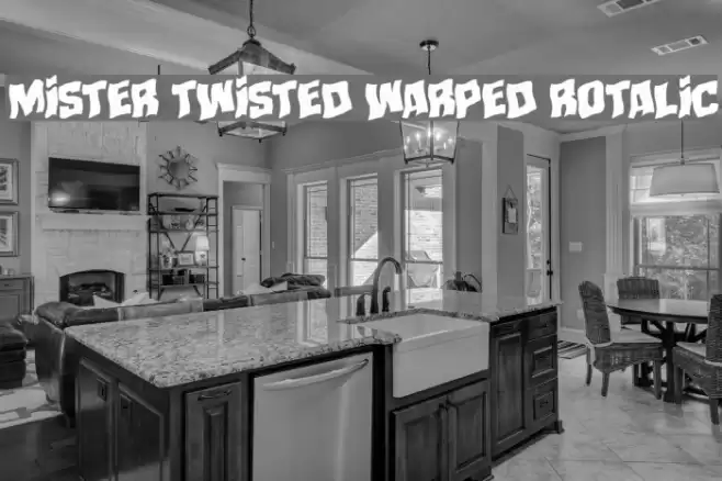 Mister Twisted Warped Rotalic Font examples