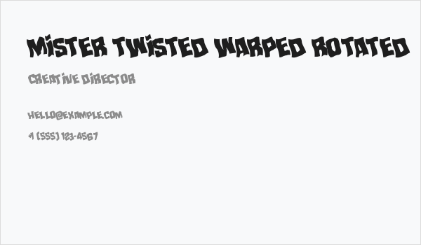 Mister Twisted Warped Rotated Business Card