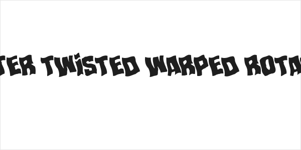Mister Twisted Warped Rotated Logo
