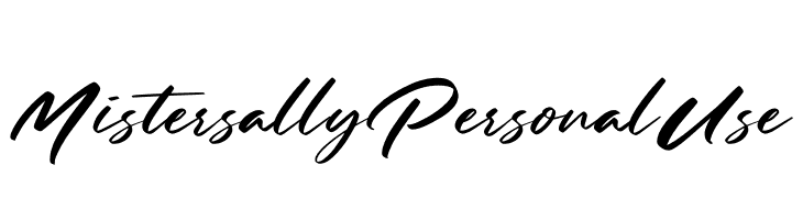 Mister sally Personal Use  baixar fontes gratis