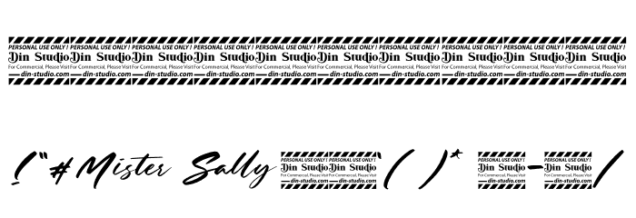 Mister sally Personal Use Font OTHER CHARS