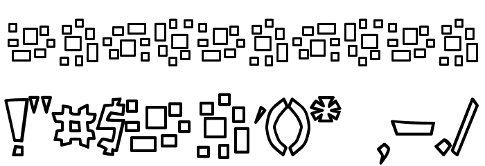 MisterBass hollow フォント その他の文字