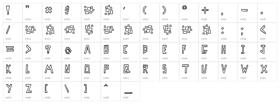 MisterBass    hollow Character Map