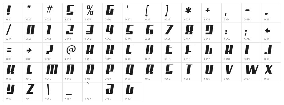 MisterFirley-Regular Character Map