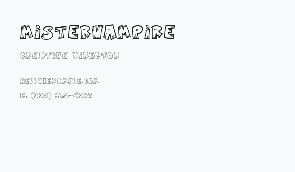 MisterVampire Business Card