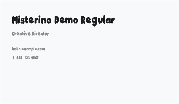 Misterino Demo Regular Business Card