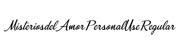 Misterios del Amor Personal Use Regular  フリーフォントのダウンロード