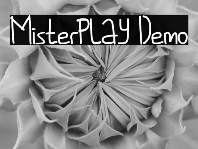 Misterplay Demo Font examples