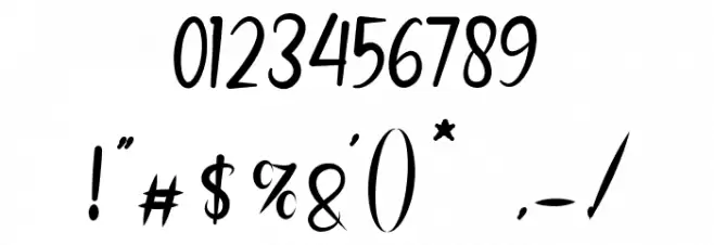 Misters Bold Font OTHER CHARS