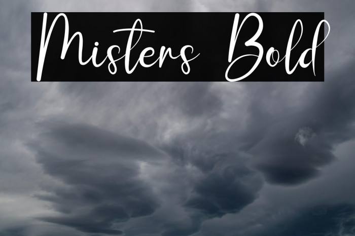Misters Bold خط examples