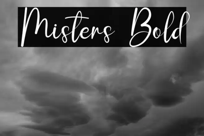 Misters Bold Font examples