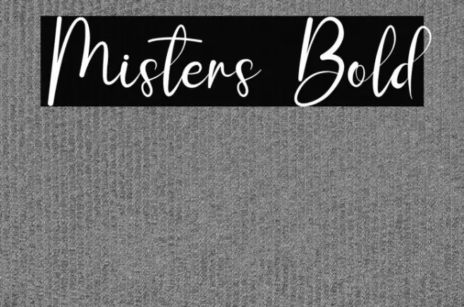 Misters Bold Font examples