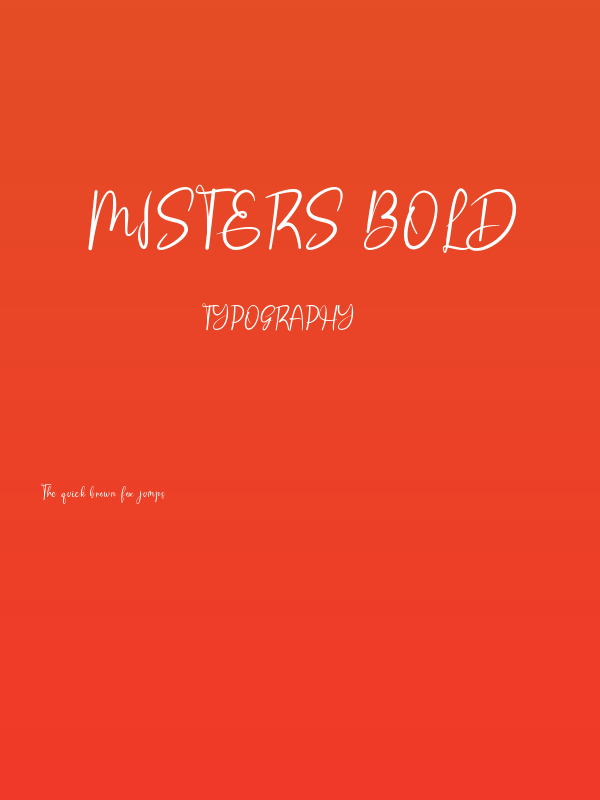 Misters Bold Poster