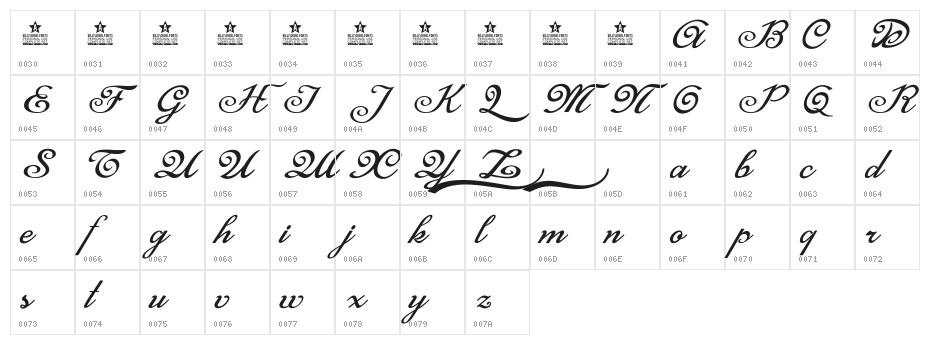 Mistery Curse Personal Use Character Map