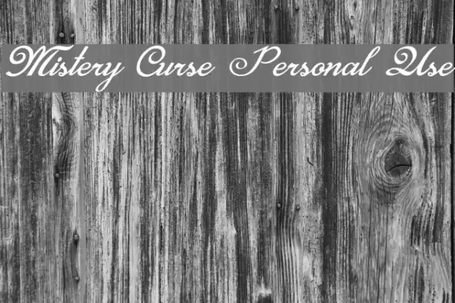 Mistery Curse Personal Use Font examples