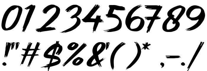 Mistery zero Regular Font OTHER CHARS