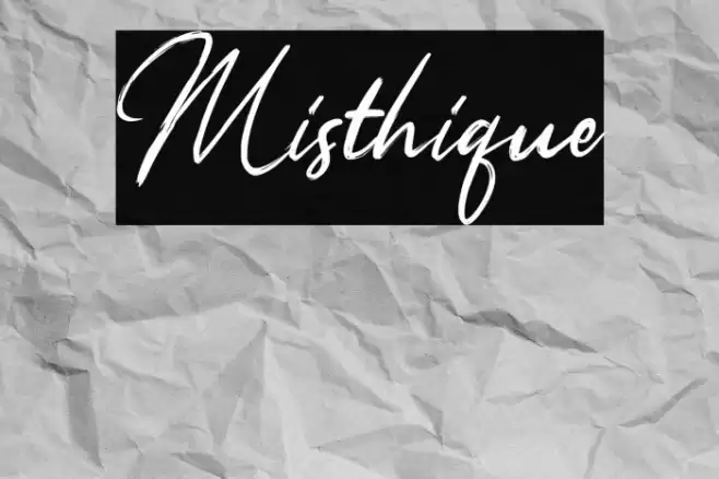 Misthique Font examples