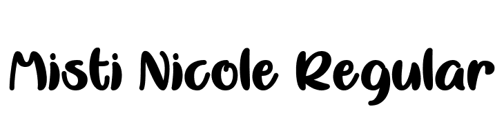 Misti Nicole Regular  font caratteri gratis