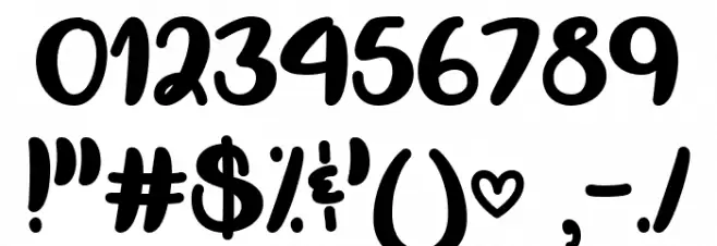 Misti Nicole Regular Font OTHER CHARS