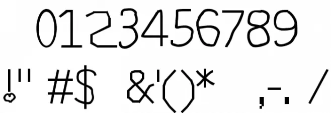 Misti Font OTHER CHARS