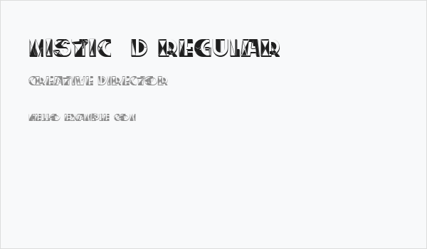 Mistic 3D Regular Business Card