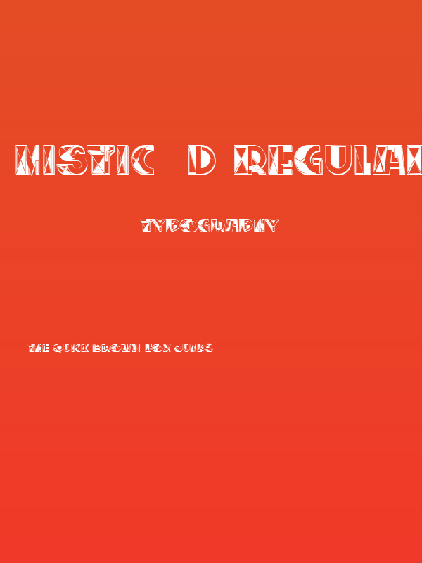 Mistic 3D Regular Poster