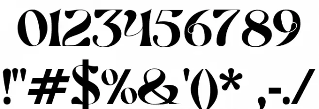 Mistic Regular Font OTHER CHARS