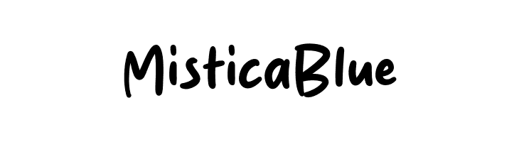 Mistica Blue  Free Fonts Download