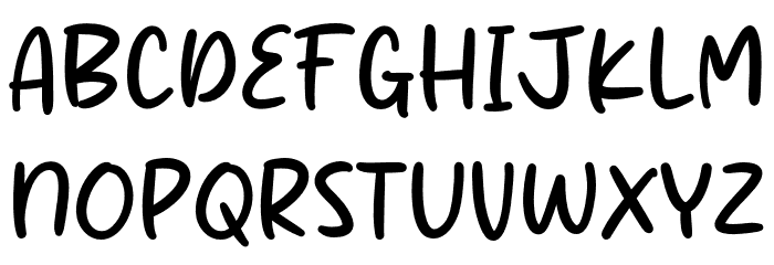 Mistica Blue Font UPPERCASE